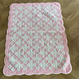 Handmade baby blanket check